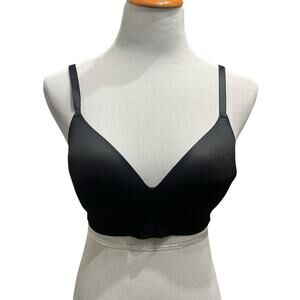 Victoria Secret PINK black wear everywhere wireless lightly lined bra SIZE 36C